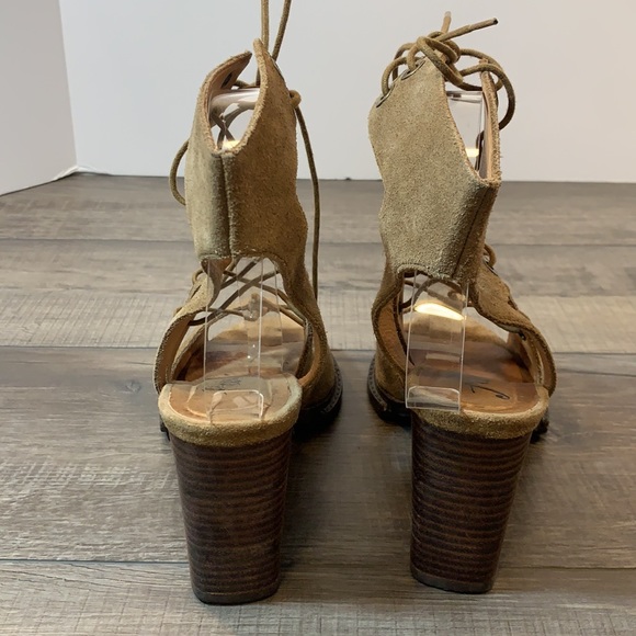 Free People heeled leather sandals size 38 - Picture 5 of 8